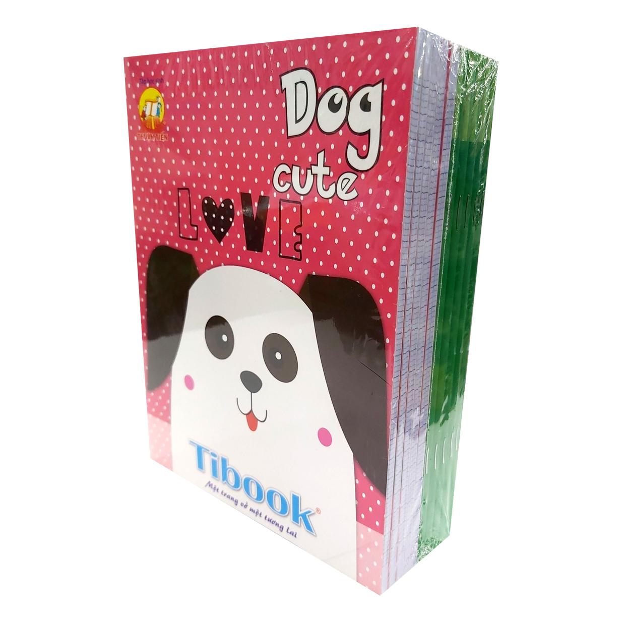 Lốc 10 Cuốn Tập Học Sinh 4 Ô Ly Tân Thuận Tiến Dog Cute - 96 Trang