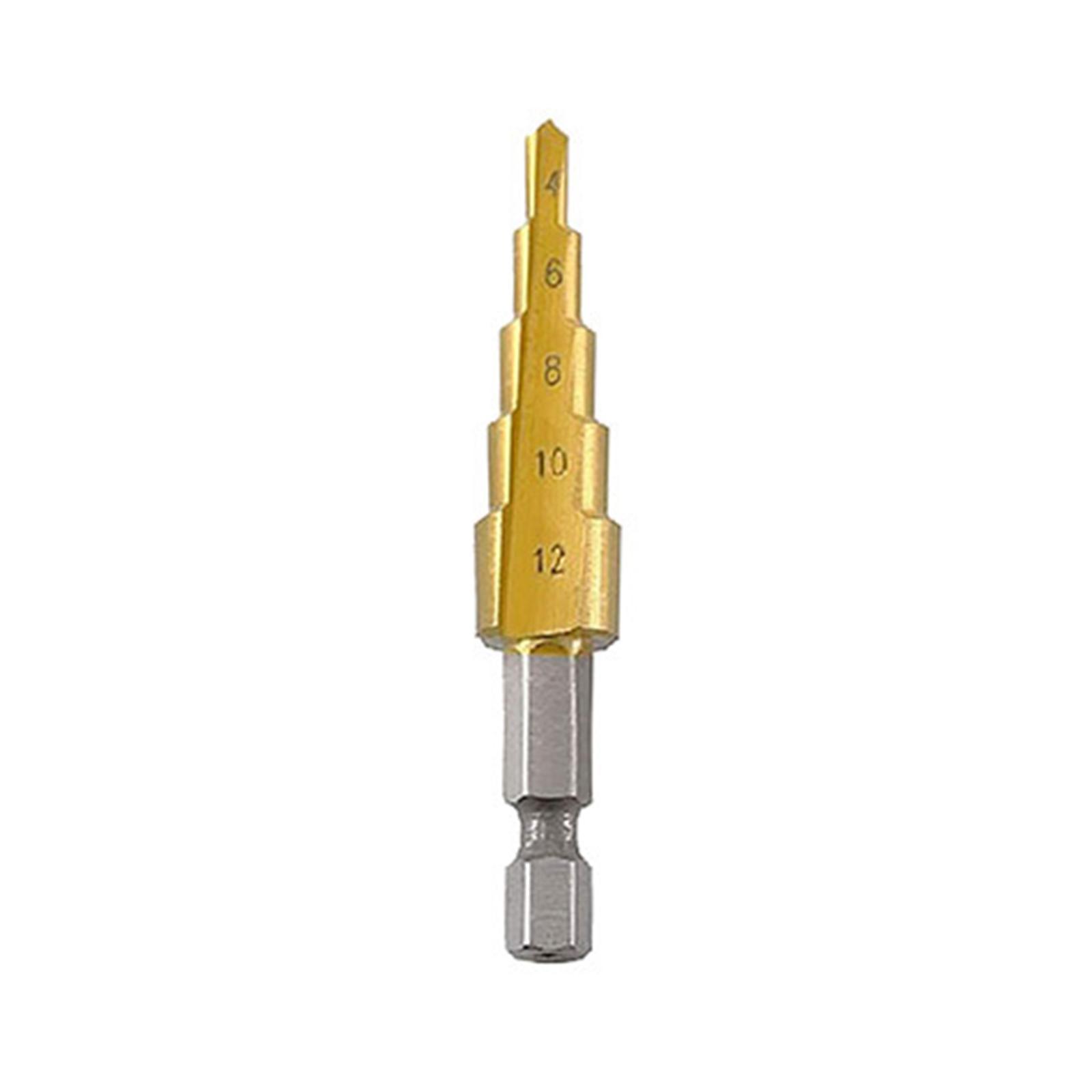 3x Step Drill Bit Portable Drilling for Hole Cutter Wood Core Drilling