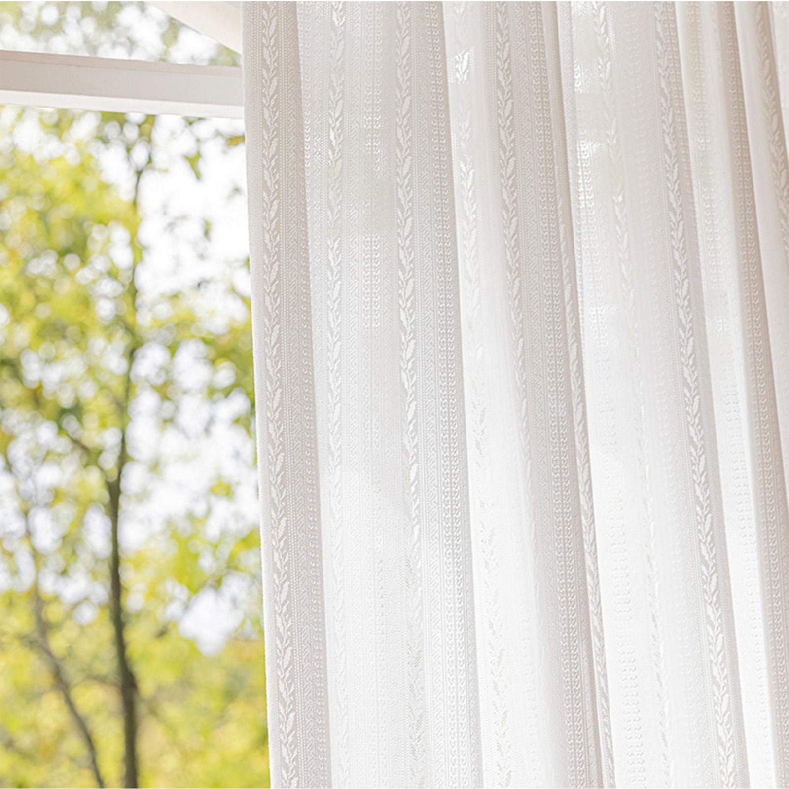 Window Curtains Drapes Breathable Rustic Lightweight for Study Bedroom Decor