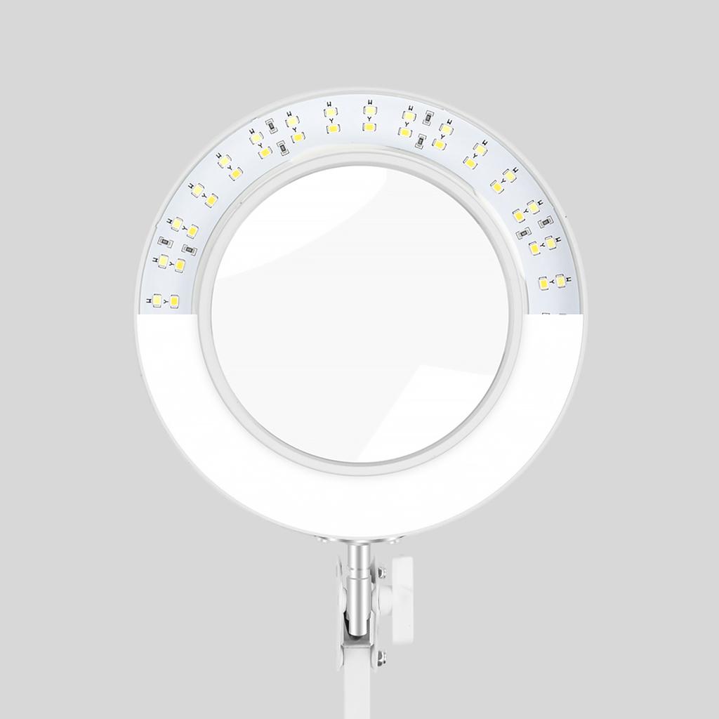 Đèn LED 10.2 inch/ 26cm có thể điều chỉnh độ sáng hỗ trợ quay video ban đêm đi kèm kẹp cố định điện thoại