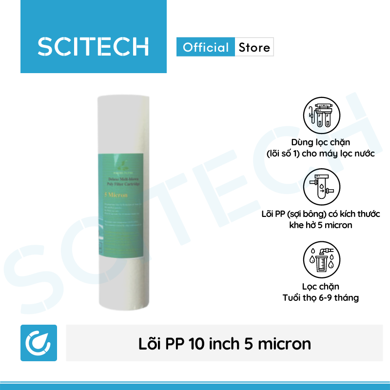 Máy lọc nước UF 5 cấp lọc by Scitech (Không dùng điện, không nước thải) - Hàng chính hãng