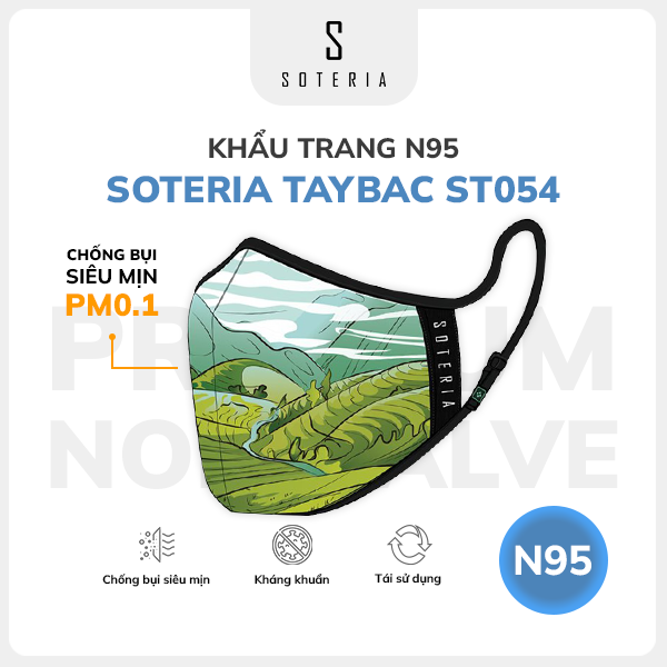 Khẩu trang thời trang Soteria TayBac ST054 - N95 lọc 99% bụi mịn 0.1 micro