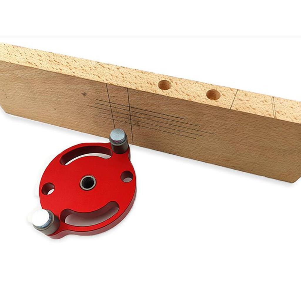 Aluminium Alloy Circular Woodworking Locator Puncher Drill Positioner Red