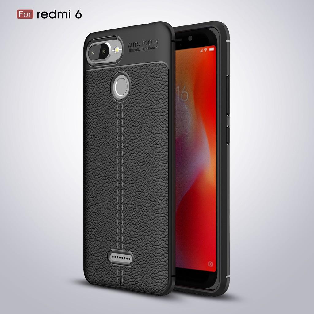 Ốp lưng Xiaomi Redmi 6 silicon giả da Auto Focus