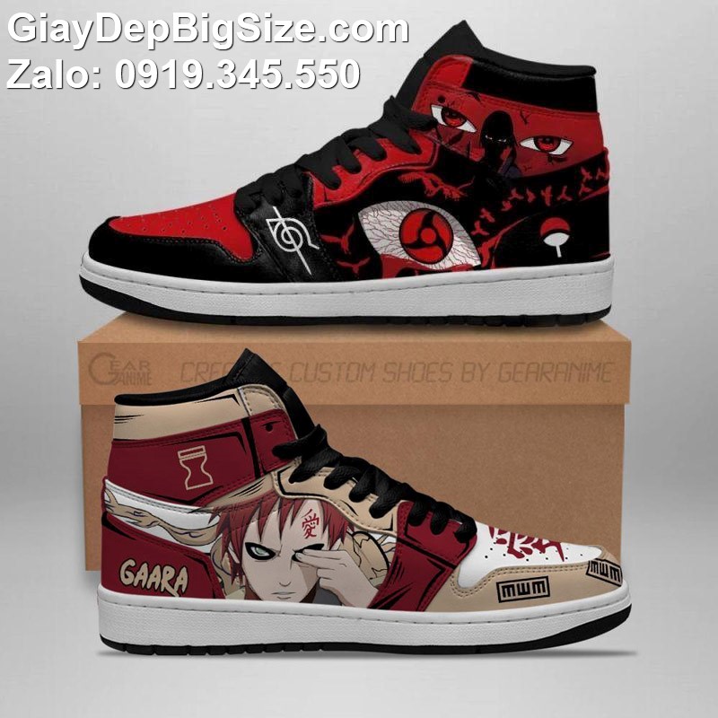 Giày thể thao custom nhân vật anime cỡ lớn 45 46 47 48. Big size custom sneakers for wide feet (One Piece, Naruto...)