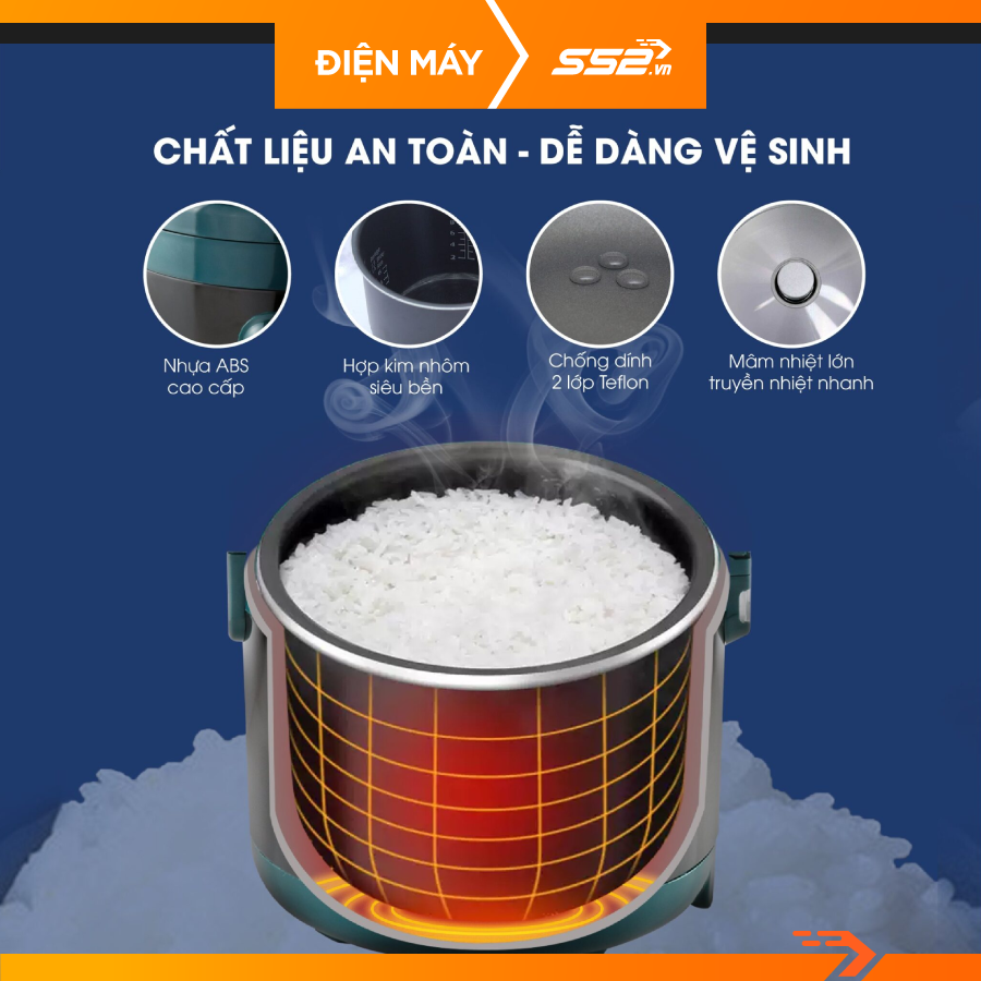 Nồi cơm điện Kalite KL 618 dung tích 1.8L nấu cơm dẻo thơm ngon - Hàng chính hãng