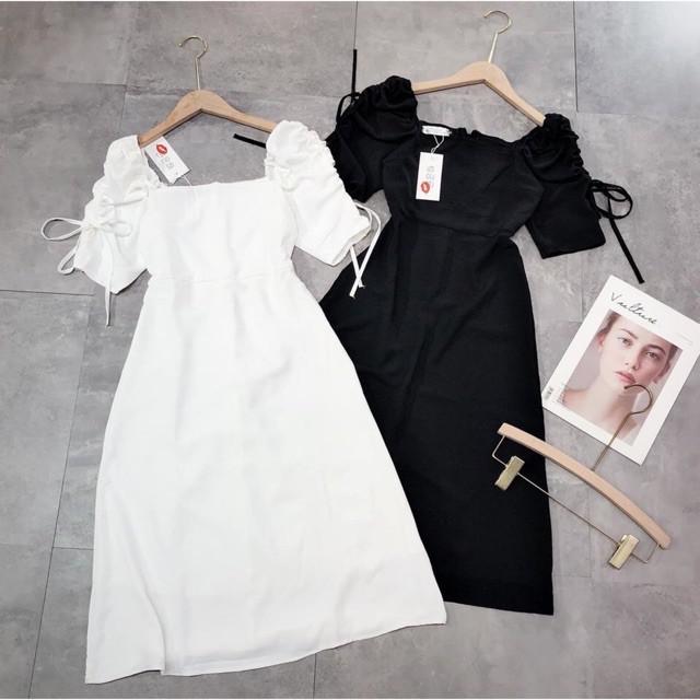 Đầm Suông Dài Cổ Vuông Nhiều Màu