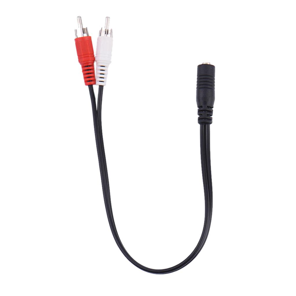 2x 3.5mm Female to 2RCA Y Cable Aux Audio Headphone Converter Adapter