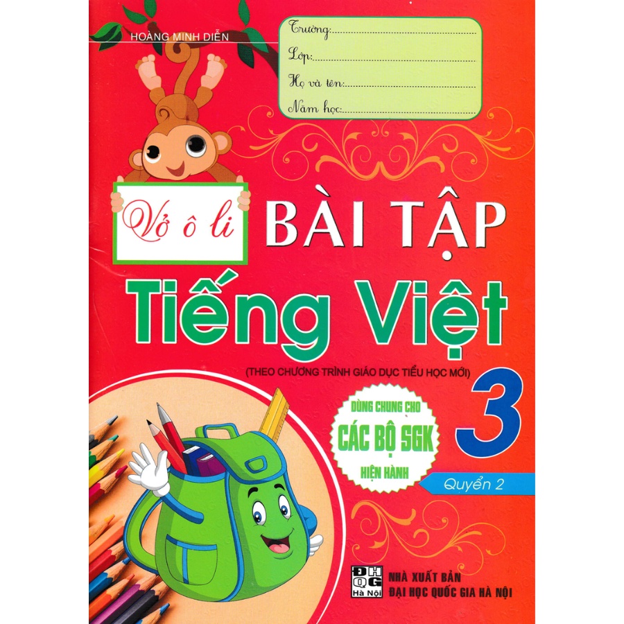 Combo Vở Ô Li Bài Tập Tiếng Việt Lớp 3