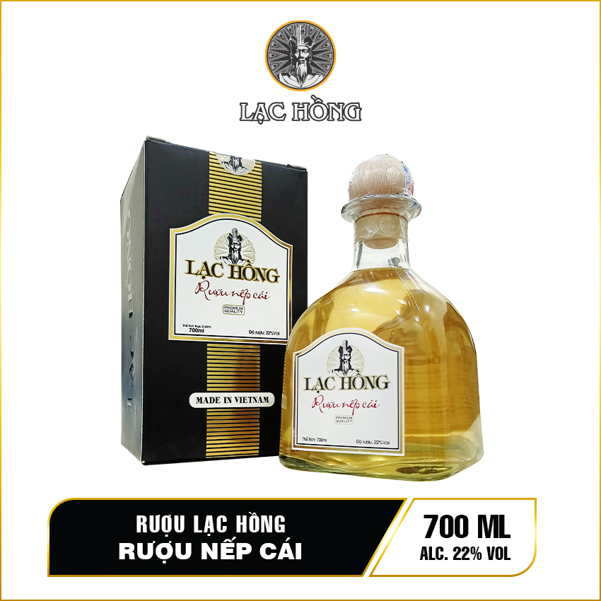 Lạc Hồng rượu nếp cái hoa vàng, rượu nếp, rượu vodka, sản xuất theo phương pháp truyền thống, vị dịu, nhẹ, uống không đau đầu.