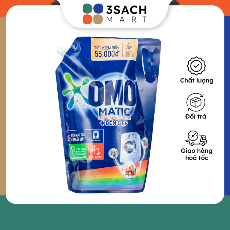 Nước Giặt Omo Matic Bền Đẹp Cửa Trước