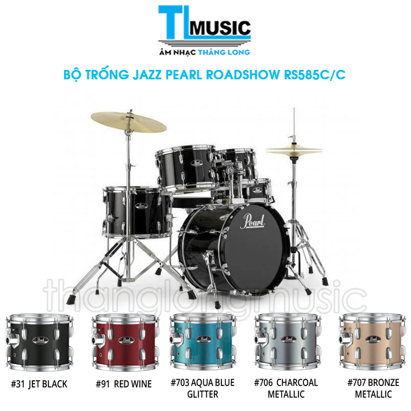 Bộ Trống Jazz ( Trống Cơ ) Pearl Roadshow RS585C/C - Hàng Chính Hãng