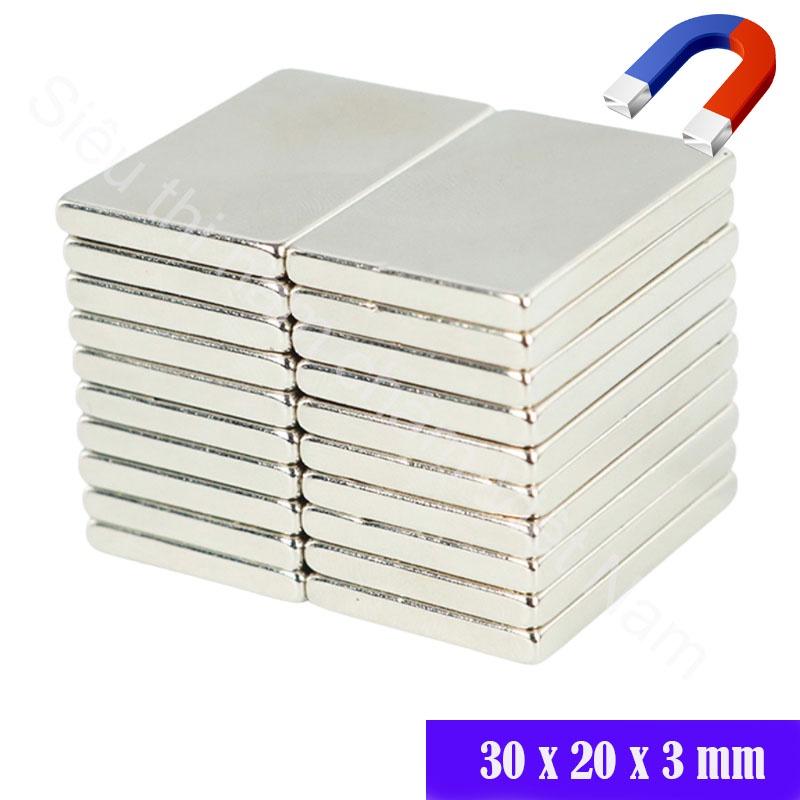 Nam châm hình chữ nhật 30x20x3mm, nam châm vĩnh cửu siêu hít