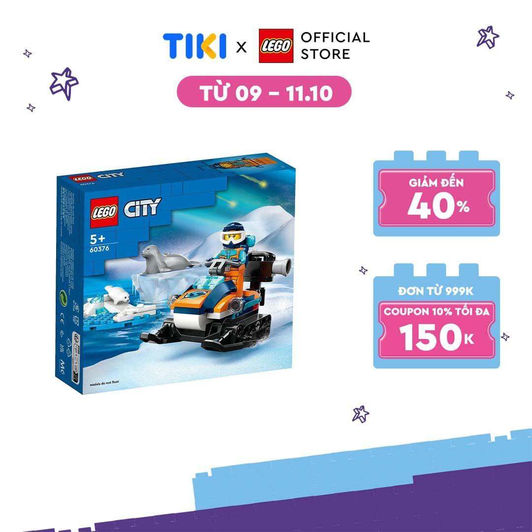 LEGO City 60376 Đồ chơi lắp ráp Xe trượt tuyết thám hiểm bắc cực (70 chi tiết)