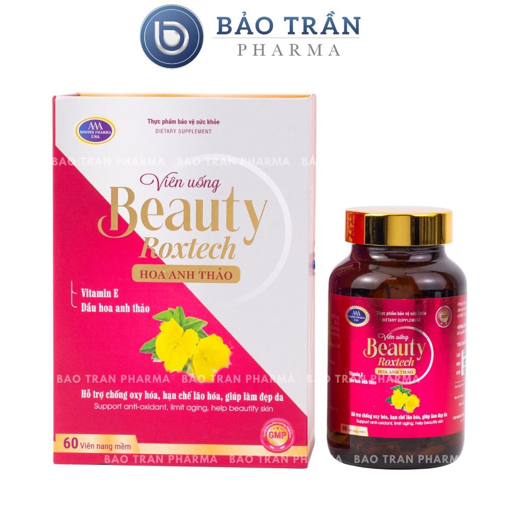 Viên uống tinh dầu hoa anh thảo Beauty Roxtech Hoa Anh Thảo hỗ trợ làm đẹp da, chống lão hóa