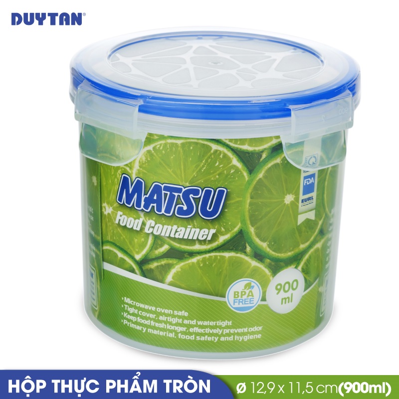 Hộp đựng thực phẩm tròn nhựa Duy Tân Matsu 900ml  - 03420 - Hàng chính hãng