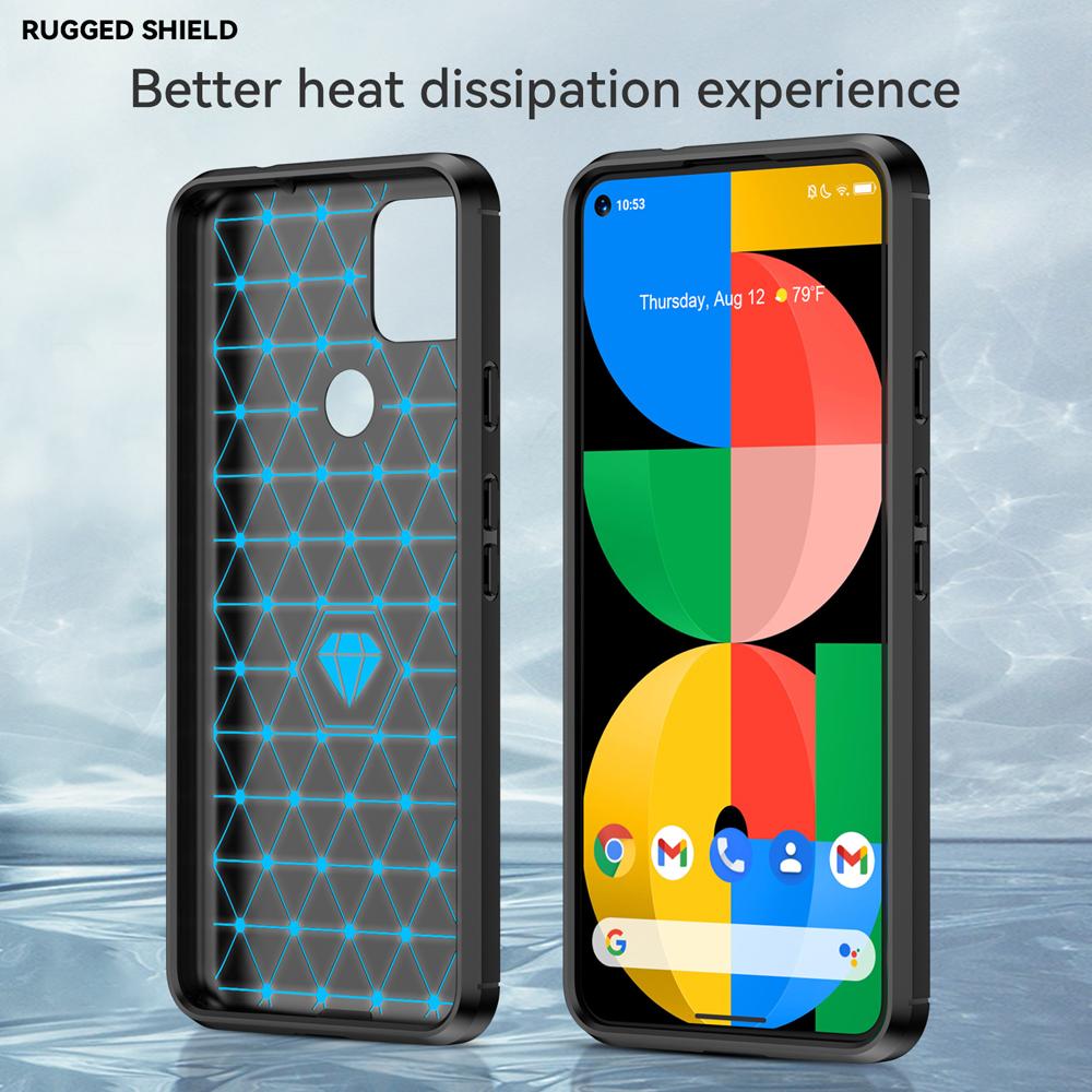 Ốp lưng dành cho Google Pixel 5 silicone mềm Carbon phay xước chống sốc chống vân tay