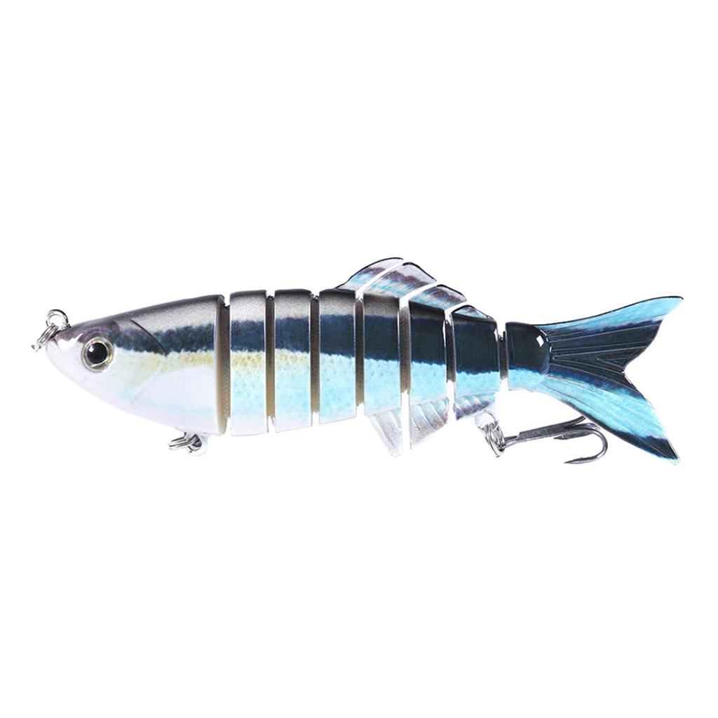 Multi Jointed Fishing Bionic Swimbait Lifelike Eel Blue
