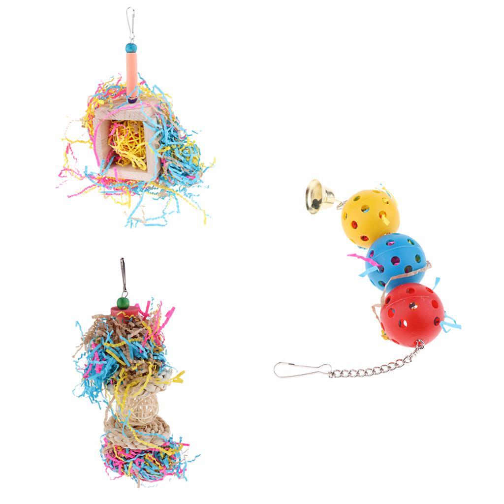 Hanging and Chewing Toys Bird Supplies for Birds Parrots
