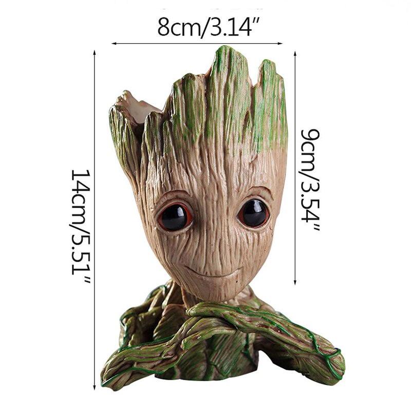Groot Flower Pots Home Decor Ornaments Multifunction Pen Boxes Storage Organizer Anime Room Decor Home Decoration Accessories
