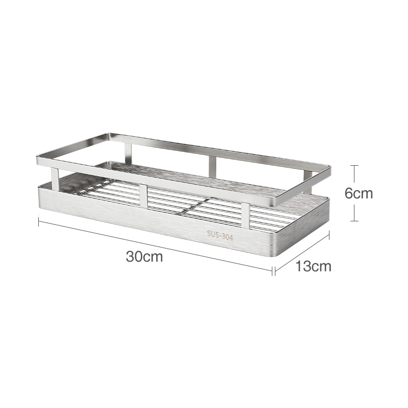 Kệ gia vị Inox 304 dán tường gạch men - có 3 kích thước tùy chọn - có thể dán tường hoặc khoan - không rỉ sét có sẵn keo dán - HOBBY KGV30, KGV40, KGV50