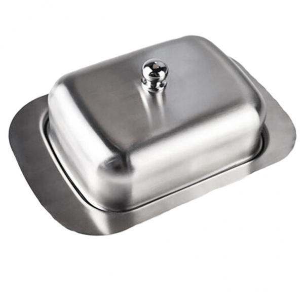 2-3pack Stainless Steel Butter Dish Serving Tray stainless steel lid