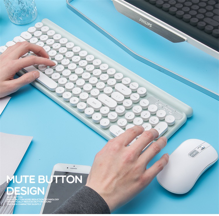 Bộ bàn phím và chuột không dây LT400 phiên bản sạc - Hàng Nhập Khẩu