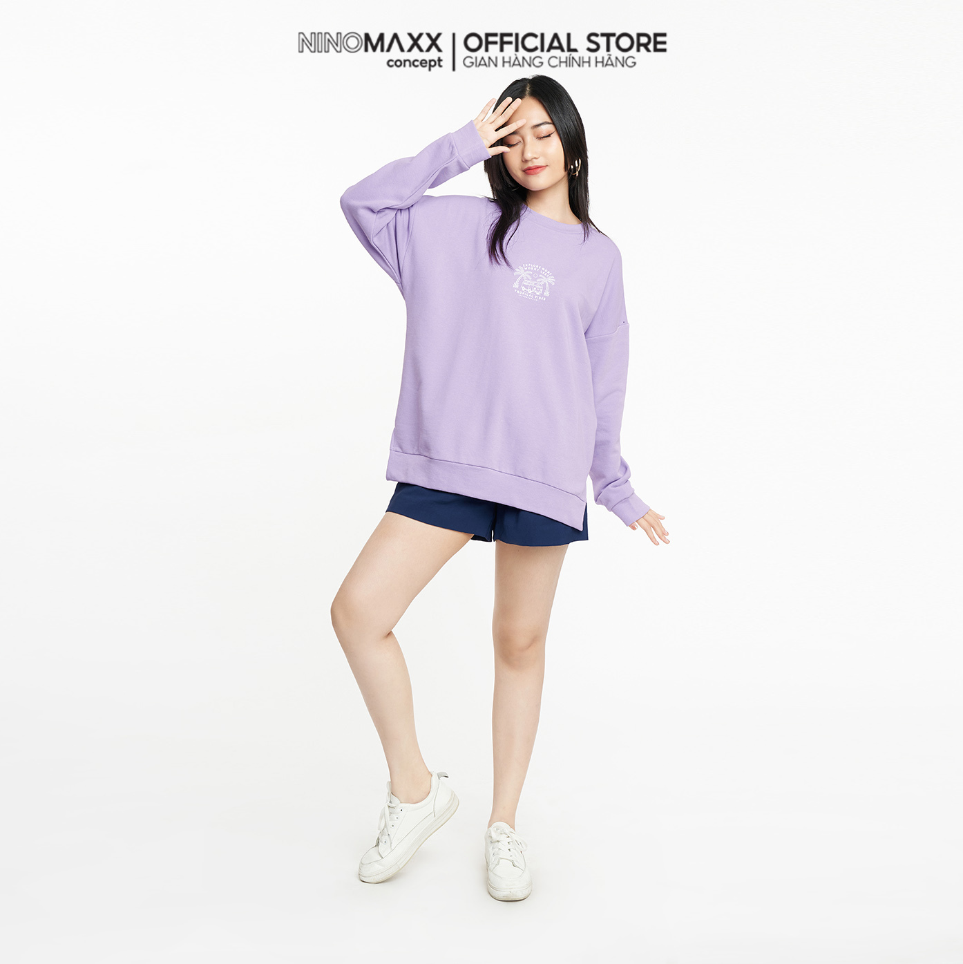 NINOMAXX Áo hoodies Nữ tay dài cotton 2204011