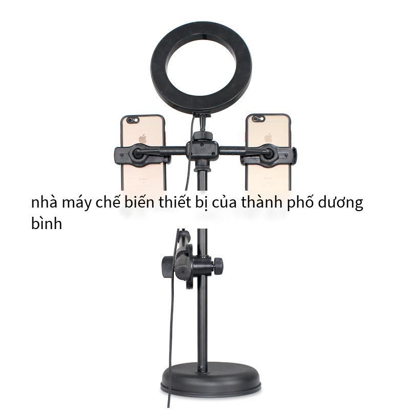 Ưu đãi đặc biệt camera kép điện thoại di động khung phát sóng trực tiếp lấp đầy ánh sáng micrô máy tính để bàn mỏ neo kệ micrô nâng thẳng đứng đa năng