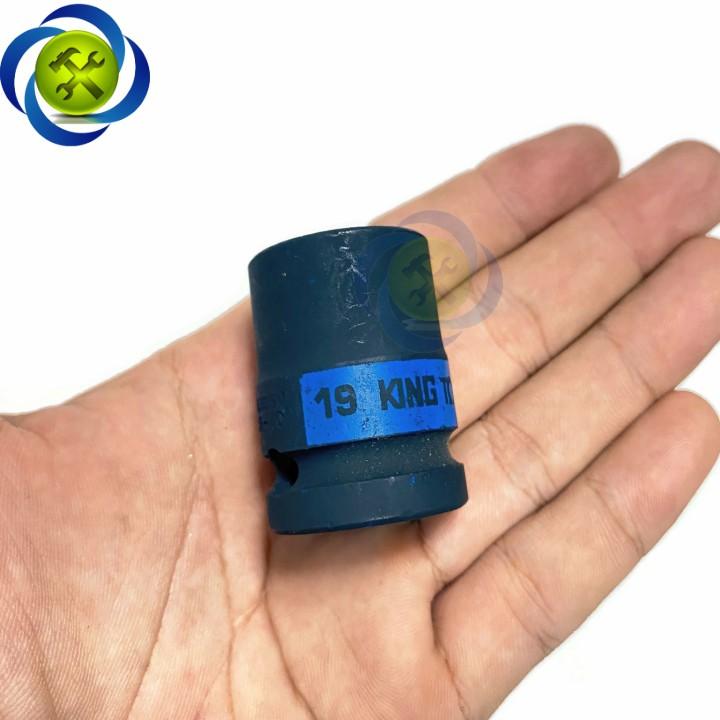 Tuýp 19mm 1/2 Kingtony 453019M loại ngắn 12 cạnh màu đen