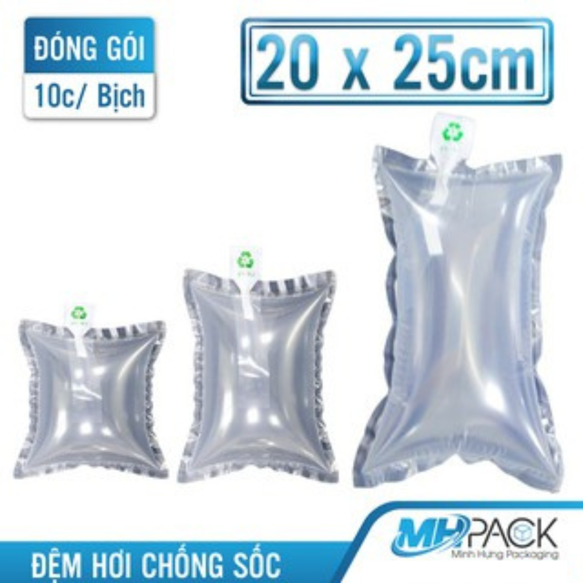 Túi đệm khí chống sốc [10 CÁI] 20x25cm bong bóng khí đệm hơi, túi hơi đệm khí, đệm hơi chèn hàng chống sốc-MHAPCK