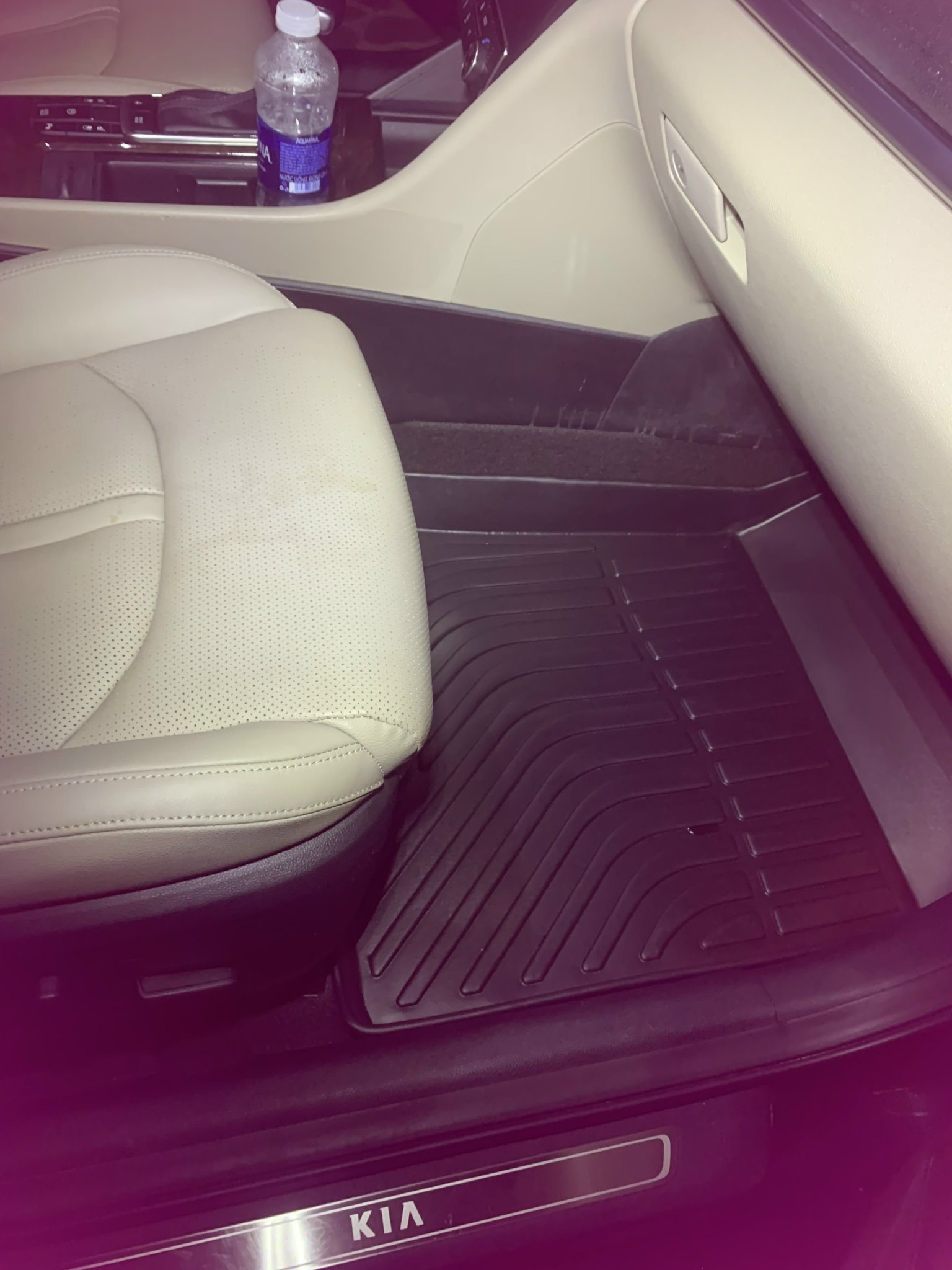 Thảm lót sàn xe ô tô Kia Optima 2016- 2020 Nhãn hiệu Macsim chất liệu nhựa TPV cao cấp màu đen