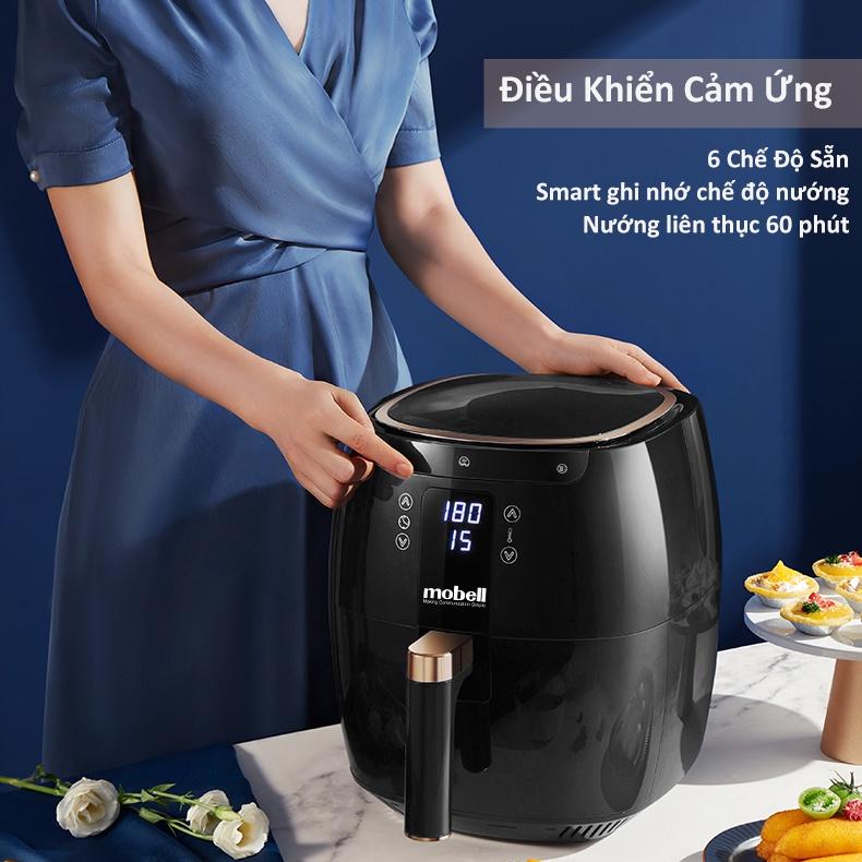 Nồi Chiên Không Dầu 5.8L Mobell AF-18-YJ Cảm Ứng Điện Tử Menu Cài Đặt Sẵn Hàng Chính Hãng Bảo Hành 12 Tháng