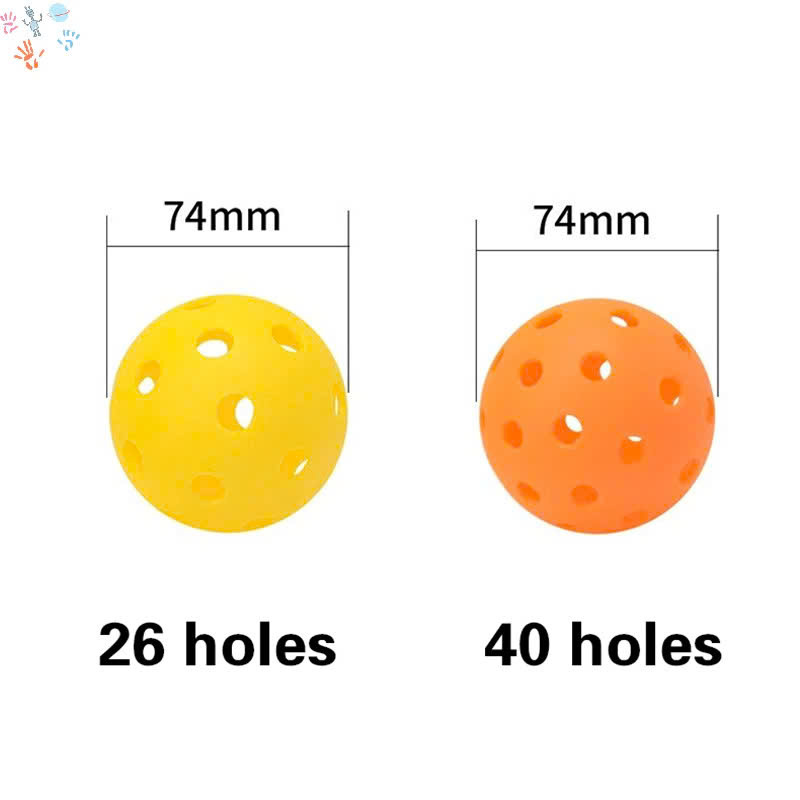 Bóng Pickleball (3 Bóng) 40 Lỗ Siêu Bền Dùng Luyện Tập Ngoài Trời Hàng Loại Sport Giao Mầu Ngẫu Nhiên