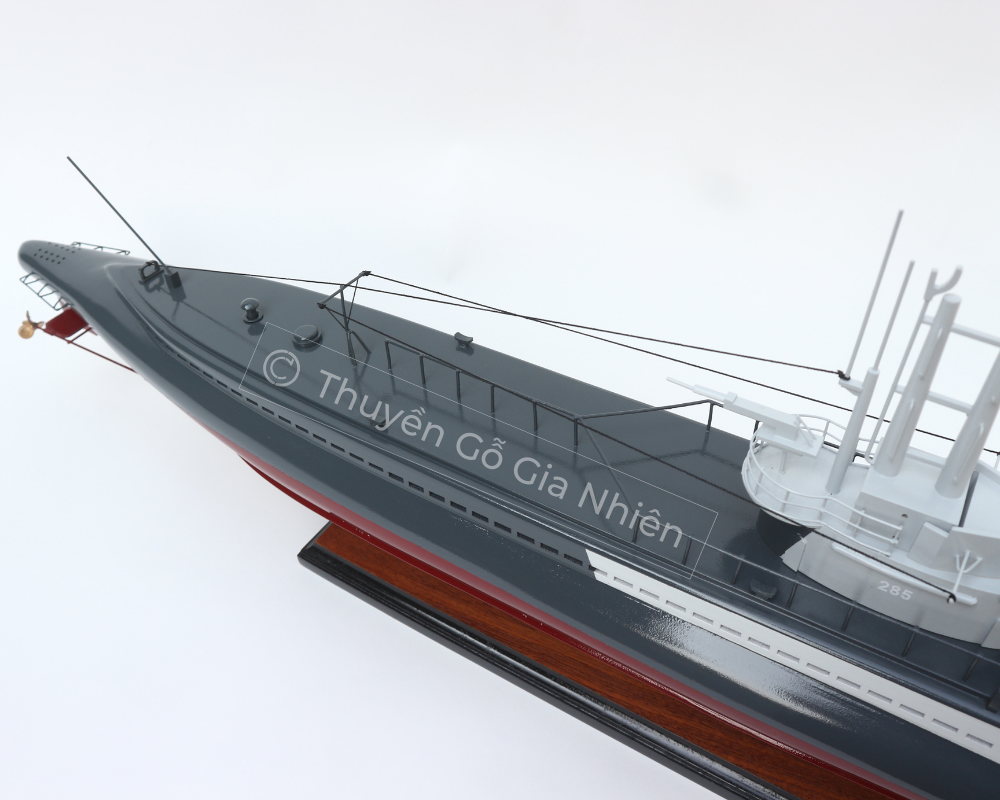 Mô Hình Thuyền Gỗ Phong Thủy Dạng Thuyền Chiến USS BALAO SUBMARINE Chính Hãng Hàng Xuất Khẩu Chất Lượng Cao