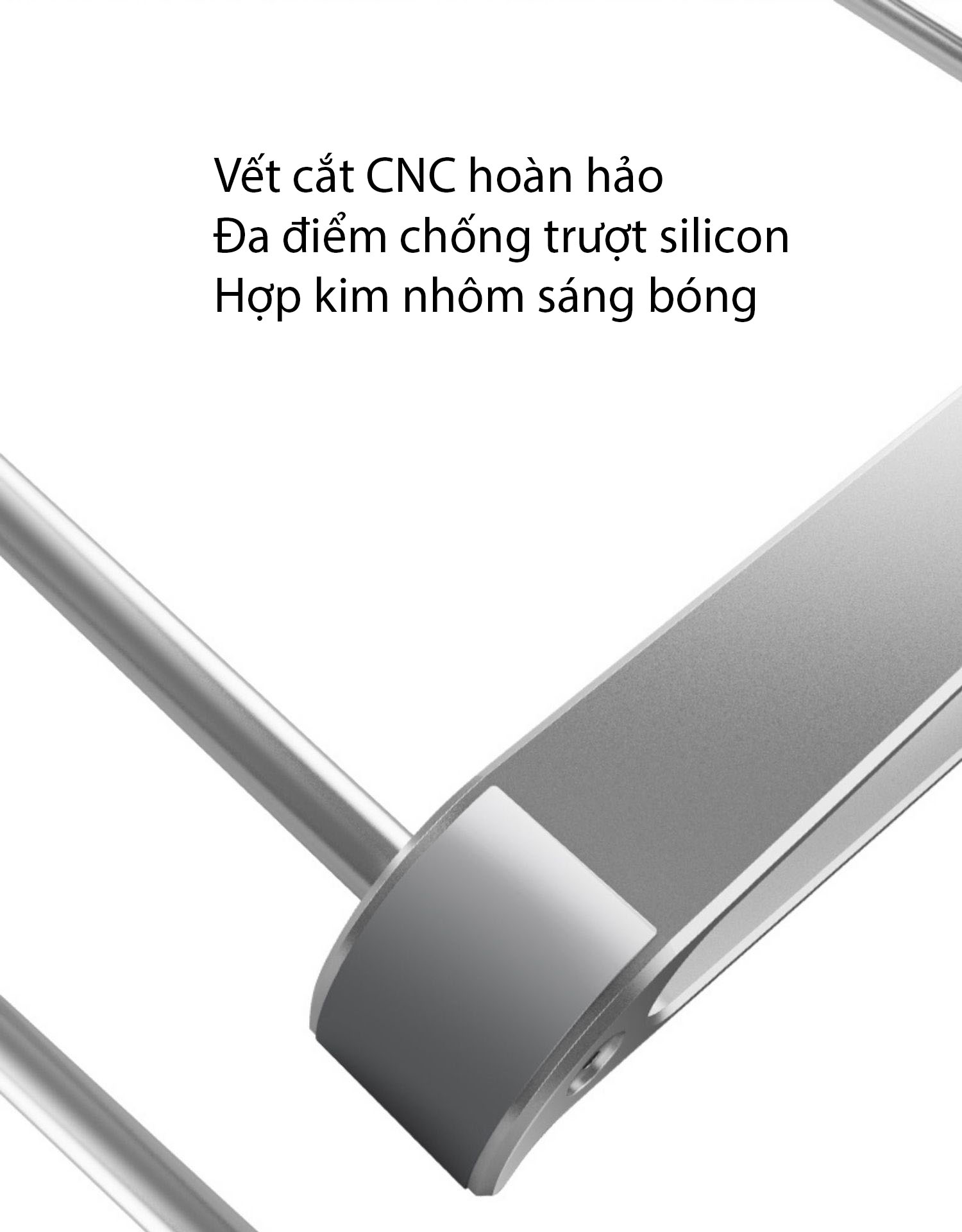 Hình ảnh Giá Đỡ Máy Tính, Laptop, iPad, Macbook Hợp Kim Nhôm Cao Cấp. Hỗ Trợ Tản Nhiệt Chống Mỏi Cổ, Vai, Gáy. Hàng Nhập Khẩu Chính Hãng Cao Cấp KitAcoom