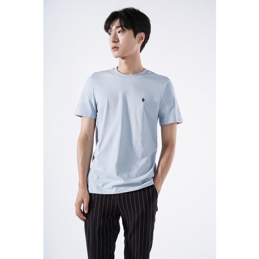 Áo thun nam tay ngắn thêu họa tiết form fitted vải cotton - 10S21TSH030 LASTORE MENSWEAR