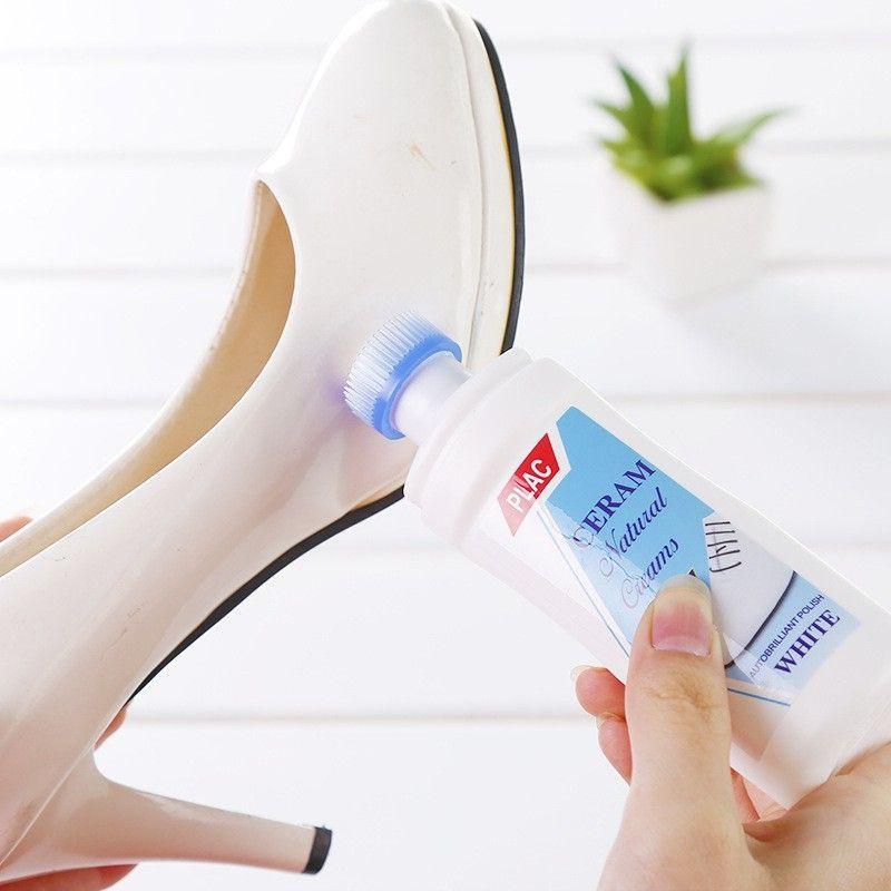 Chai vệ sinh giày đa năng tiện lợi siêu sạch siêu dễ dàng, Lọ tẩy ố giày dép có đầu chổi cọ và xịt vệ sinh giày dép