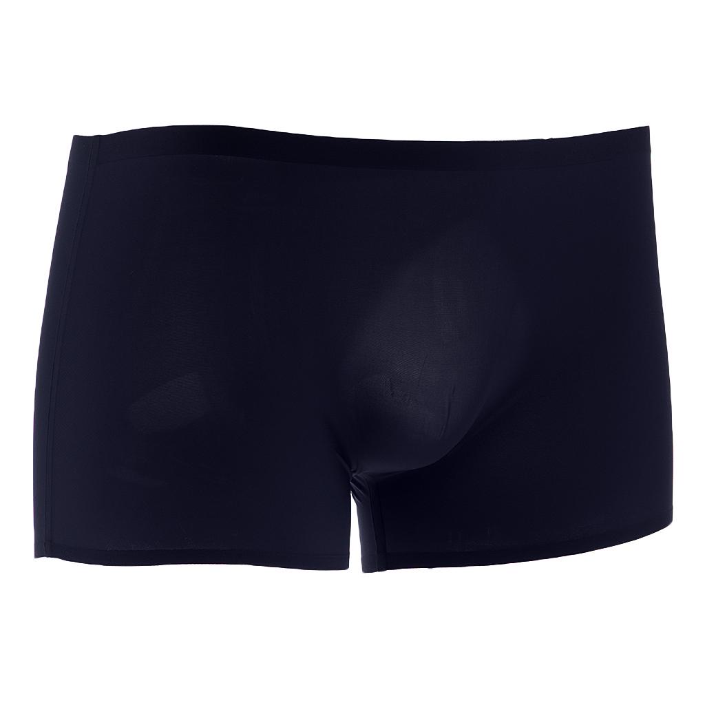 Men's Solid Color Boxer Briefs Underwear Underpants Swimwear Trunks M-2XL
