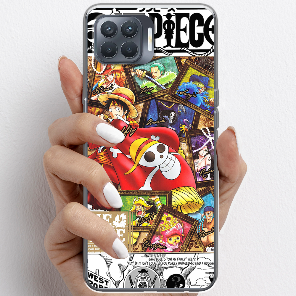 Ốp lưng cho Oppo A53, Oppo A93 nhựa TPU mẫu One Piece cờ đỏ