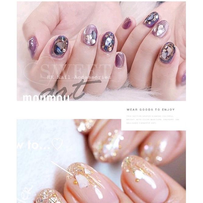 Set 12 xà cừ ẩn, trang trí móng Nail