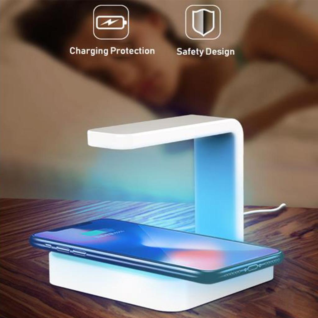 Cell Phone UV Disinfection Light Smartphone Sterilizer Wireless Charger Stand