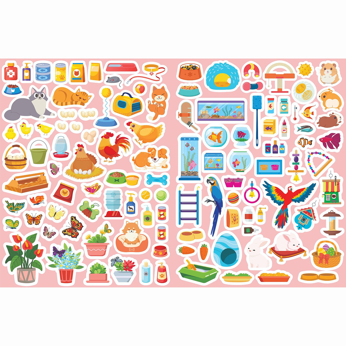 Sách Trò chơi Đồ hàng Tiệm Thú Cưng (Hơn 200 Stickers)
