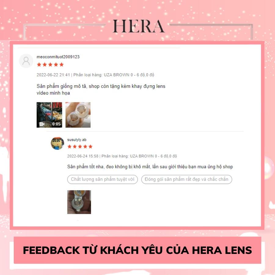 Kính Áp Tròng Hera Xám Mocha Vân Nổi Không Độ MOCHA GRAY Nhập Khẩu Hàn Quốc Lens Không Cận 6 Tháng (1 Cặp)