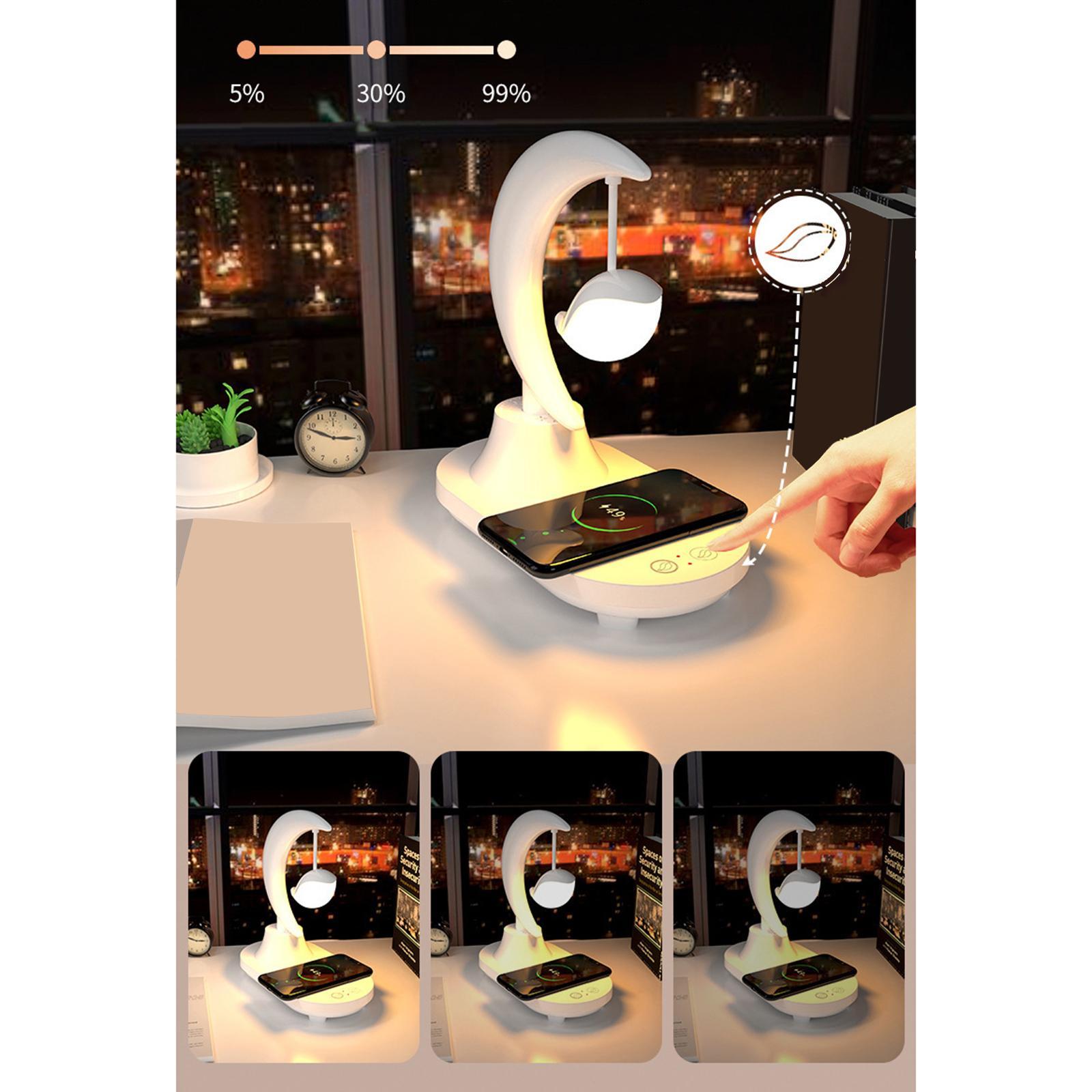 3 in 1 Table Night Light Dimmable Portable for Home Decor wireless charger