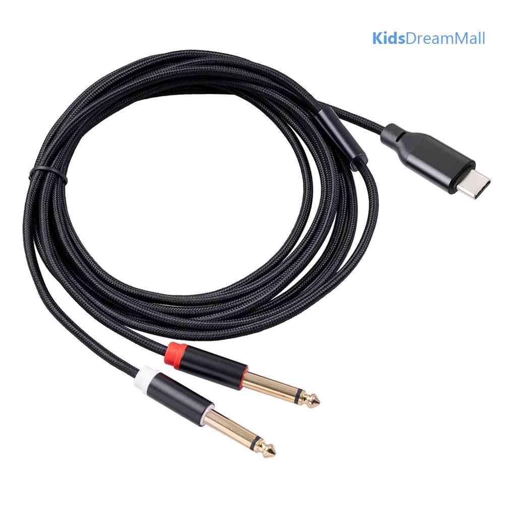 Mới Cáp Chuyển Đổi Âm Thanh Từ Đầu Type-C Sang Hai Đầu 6.35 Cho Máy Tính Xách Tay