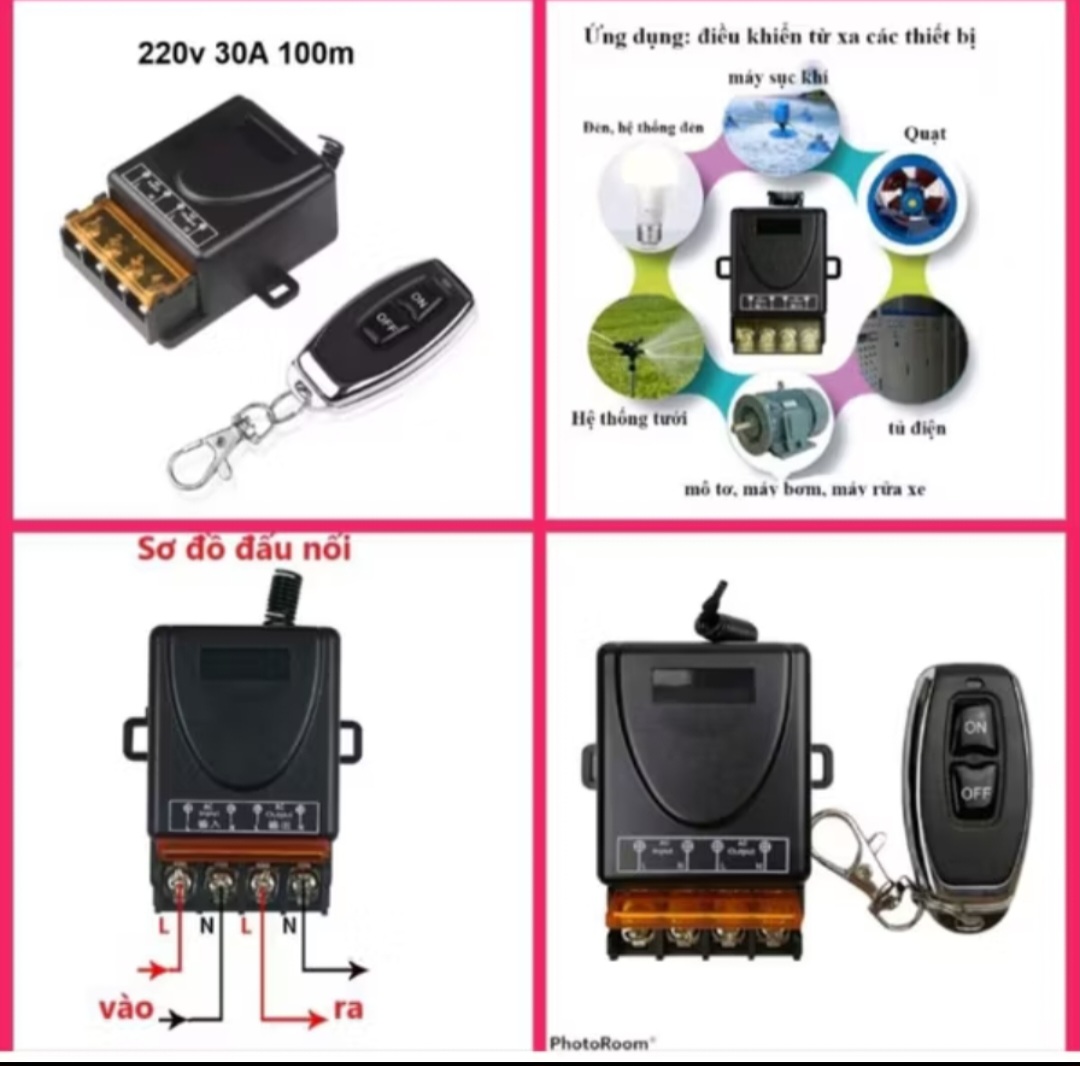 1 BỘ ĐIỀU KHIỂN BẬT TẮT CÁC THIẾT BỊ ĐIỆN MÁY BƠM NƯỚC BÓNG ĐÈN TỪ XA THÔNG MINH MẪU MỚI