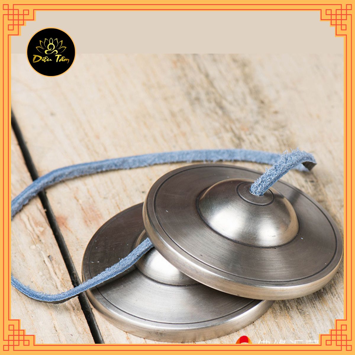 Chuông thiền Tây Tạng Tingsha Cymsha Cymbals Chiêng đồng thủ công Mật tông Chuông Yoga Chập Cheng Chũm Chọe kèm bao gấm