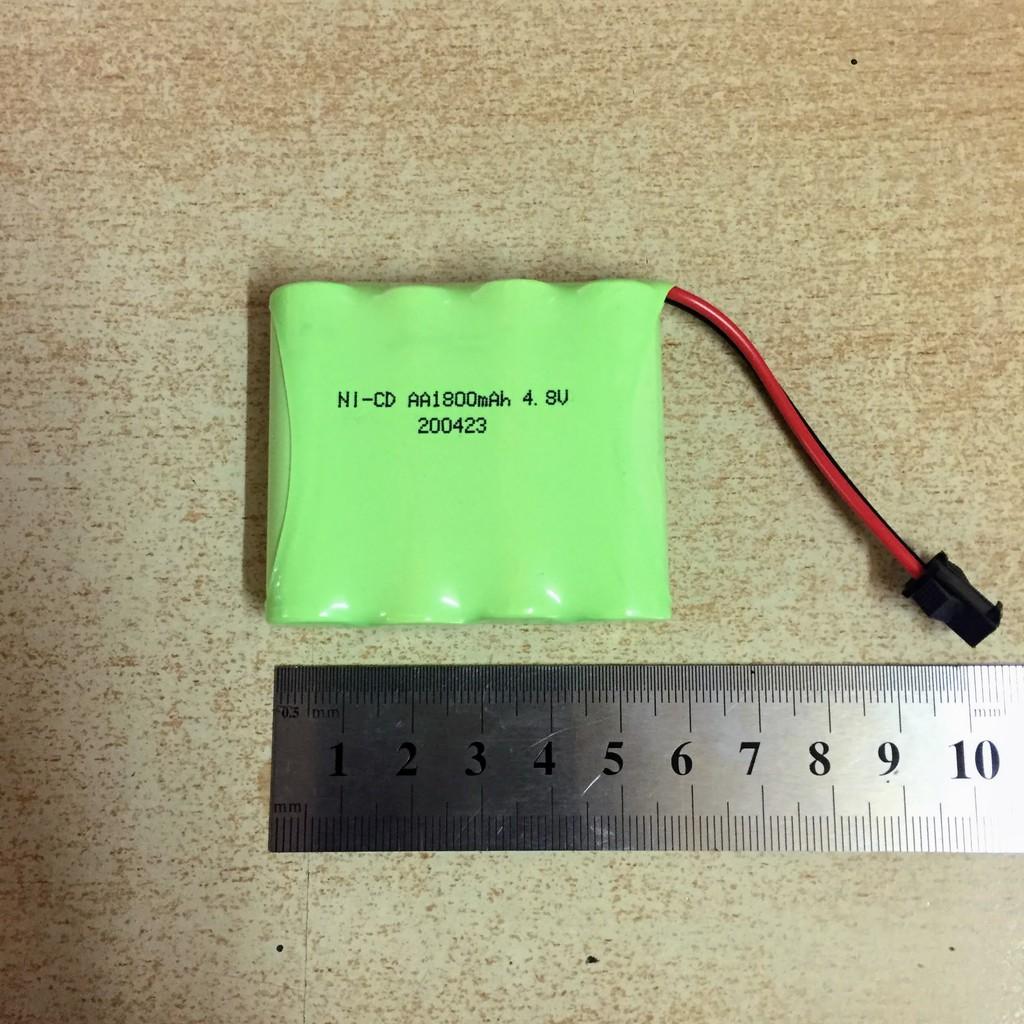 Pin 4.8 dung lượng 1800mah chân càng đen jack SM loại 2p