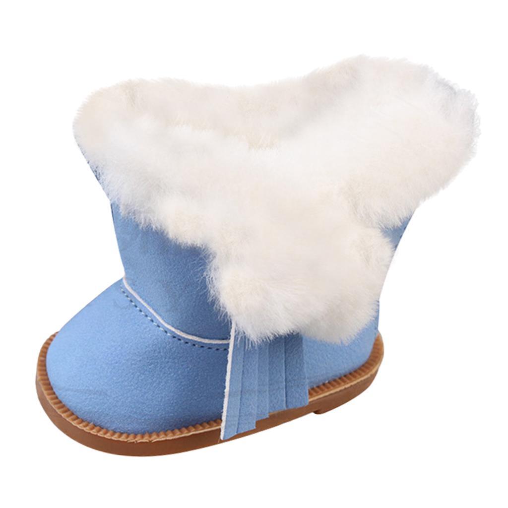 Lovely Zip Suede Snow Boots Winter Shoes for 18inch Doll Accessories